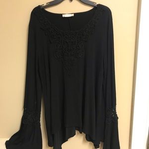 Altar’d State Black Flowy Top